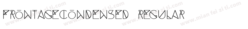 frontagecondensed regular字体转换